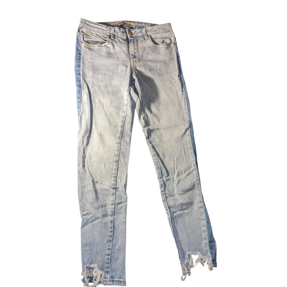 Zara Basic Z1975 Denim Destressed Blue Jeans US 8